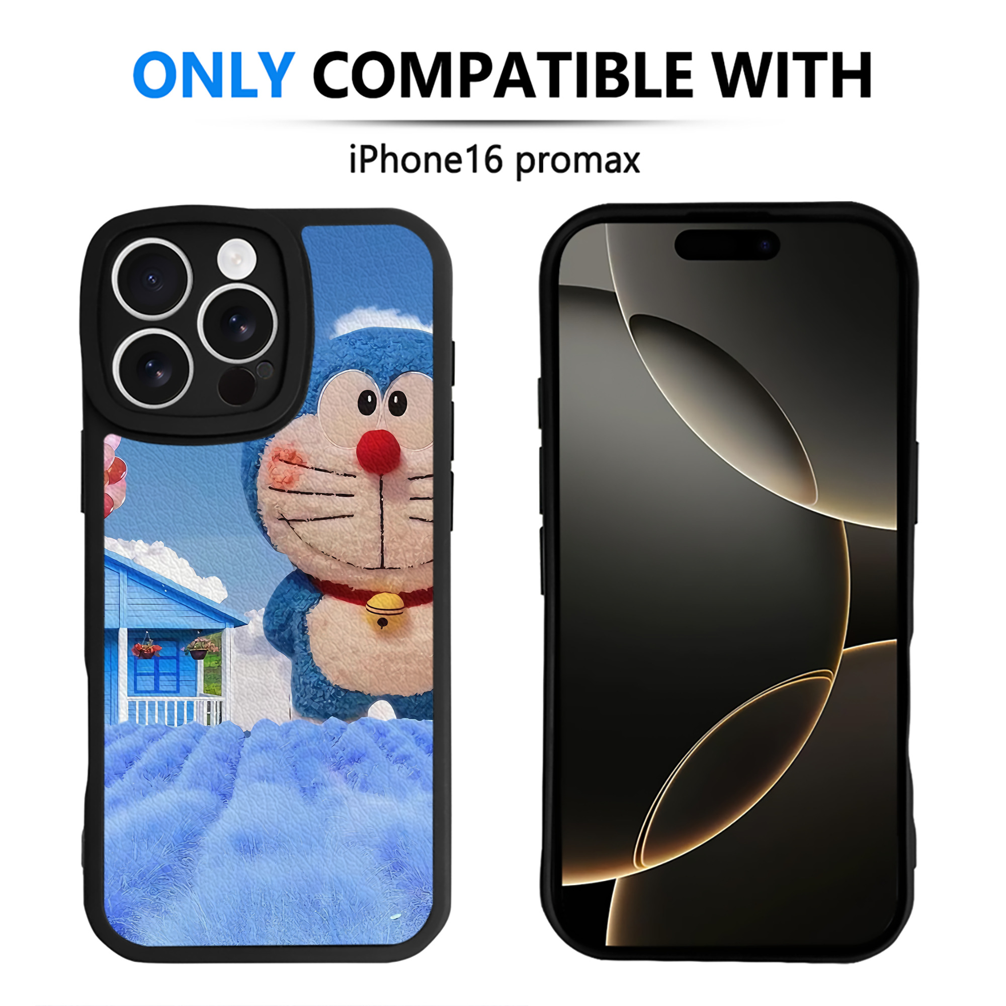 （画像用） ドラえもん Doraemon 【iPhone 16シリーズ対応】シリコンスマホケース（レザー調） 材質：シリコン